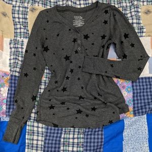 Waffle knit long sleeve